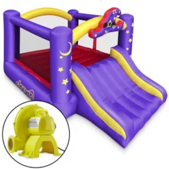 Cloud 9 Wizard Bounce House With Blower - Inflatable Bouncer With Slide And Large Jumping Area