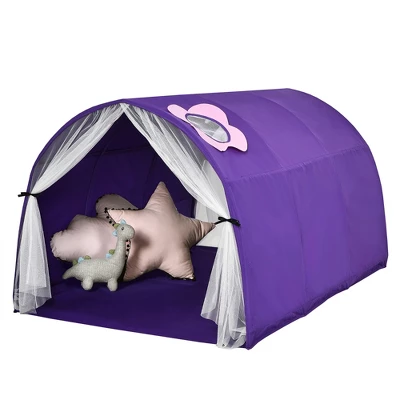 Costway Kids Bed Tent Play Tent Portable Playhouse Twin Sleeping W/Carry Bag Pink/Purple/Blue 12 Costway Kids Bed Tent Play Tent Portable Playhouse Twin Sleeping W/Carry Bag Pink/Purple/Blue - Image 12