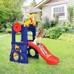 Costway 6-in-1 Freestanding Kids Slide W/ Basketball Hoop Play Climber Slide Set -LITTLE TIKES Shop GUEST 7e7a2e46 1dcb 48eb af21 b6501a4d2b65
