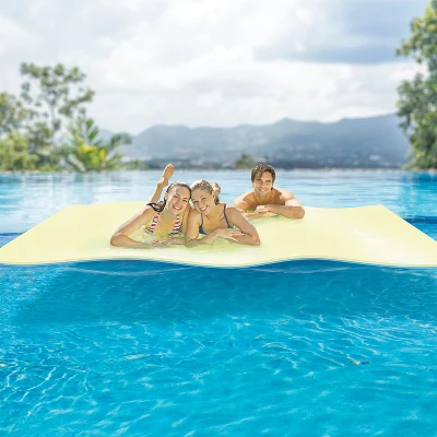 Comfy Floats 12 Foot By 6 Foot Water Pad Pool Lake Float & Comfy Floats Single Person No Inflate Saddle Pool Float Lounger, Blue 3 Comfy Floats 12 Foot By 6 Foot Water Pad Pool Lake Float & Comfy Floats Single Person No Inflate Saddle Pool Float Lounger, Blue - Image 3