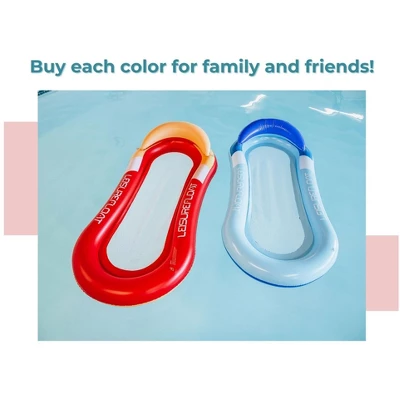 Toynk Inflatable Swimming Pool PVC Float Lounge Recliner | Red 5 Toynk Inflatable Swimming Pool PVC Float Lounge Recliner | Red - Image 5