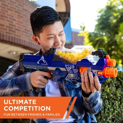 Best Choice Products Kids Motorized Soft Foam Ball Thrower, Electric Toy Pretend Battle Set For Children, Family W/ Automatic Hopper Feeder, 20 Balls 5 Best Choice Products Kids Motorized Soft Foam Ball Thrower, Electric Toy Pretend Battle Set For Children, Family W/ Automatic Hopper Feeder, 20 Balls - Image 5