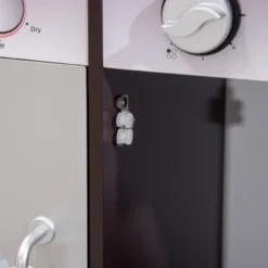 Qaba Wooden Play Kitchen With Lights Sounds, Kids Kitchen Playset With Washing Machine, Water Dispenser, Microwave, Range Hood, Refrigerator -LITTLE TIKES Shop GUEST 7f2505c8 2694 4bb9 b65f 8b618e9c71c6