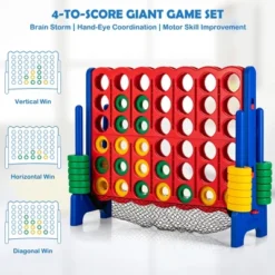 Costway 4-to-Score Giant Game Set 4-in-a-Row Connect Game W/Net Storage For Kids & Adult -LITTLE TIKES Shop GUEST 7f478ab7 0cee 4a6c a74f 1e75d2c3f637