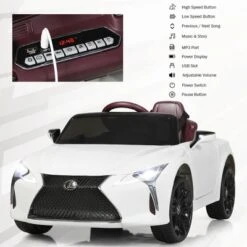 Costway 12V Kids Ride On Car Lexus LC500 Licensed Remote Control Electric Vehicle White 14 Costway 12V Kids Ride On Car Lexus LC500 Licensed Remote Control Electric Vehicle White -LITTLE TIKES Shop GUEST 805bd925 44bf 4784 be14 d1fb5e0d2bb1