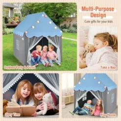 Costway Kids Playhouse Tent Large Castle Fairy Tent Gift W/Star Lights Mat -LITTLE TIKES Shop GUEST 80bbdeba d39e 45ab 96b4 3e7abd08e0d4