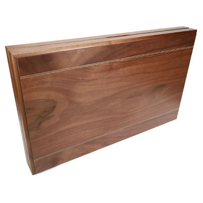 WE Games Travel Wood Inlaid Backgammon Board Game Set - 19 In. 6 WE Games Travel Wood Inlaid Backgammon Board Game Set - 19 In. - Image 6