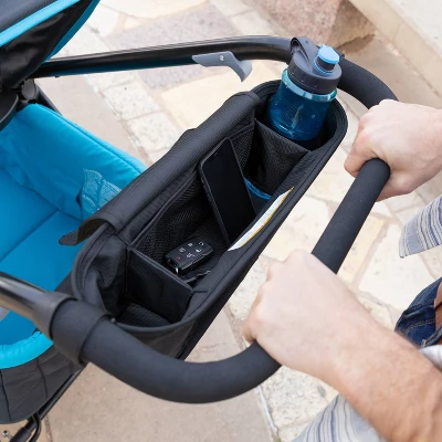 Baby Trend Expedition 2 In 1 Push Or Pull Stroller Wagon Plus With Canopy, Choose Between Car Seat Adapter Or Built In Seating For 2 Children, Blue 5 Baby Trend Expedition 2 In 1 Push Or Pull Stroller Wagon Plus With Canopy, Choose Between Car Seat Adapter Or Built In Seating For 2 Children, Blue - Image 5