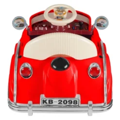 Toy Time Kids' Ride-On Toy - 6V Battery-Operated Classic Coupe Car With Remote Control And AUX Input- Red