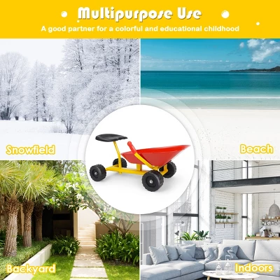 8''Heavy Duty Kids Ride-on Sand Dumper Front Tipping W 4 Wheels Sand Toy Gift 6 8''Heavy Duty Kids Ride-on Sand Dumper Front Tipping W 4 Wheels Sand Toy Gift - Image 6