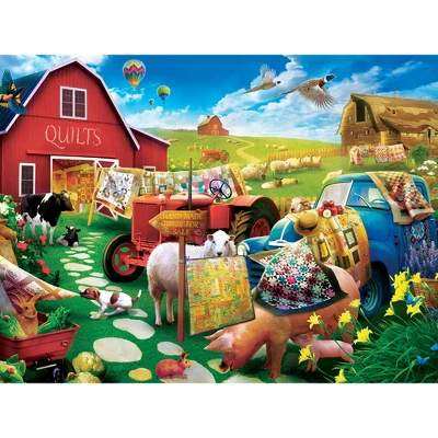 MasterPieces 300 Piece EZ Grip Jigsaw Puzzle - Quilt Country - 18"x24" 2 MasterPieces 300 Piece EZ Grip Jigsaw Puzzle - Quilt Country - 18"x24" - Image 2