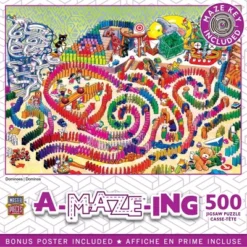 MasterPieces A-Maze-Ing 500 Piece Jigsaw Puzzle - Dominoes - 15"x21"