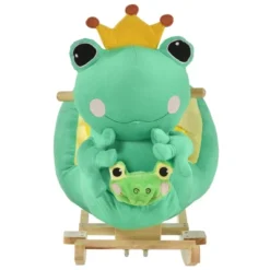 Qaba Kids Ride-On Rocking Horse Toy Frog Style Rocker With Fun Music, Seat Belt & Soft Plush Fabric Hand Puppet For Children 18-36 Months -LITTLE TIKES Shop GUEST 8291ee9e 1c9c 4cb8 bcaf 9369469908bd