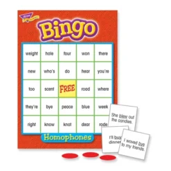 TREND Homophones Bingo Game