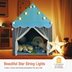Costway Kids Playhouse Tent Large Castle Fairy Tent Gift W/Star Lights Mat -LITTLE TIKES Shop GUEST 835f5191 e861 46c8 bb1c 8b96798d04aa