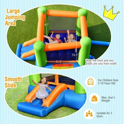 Costway Inflatable Bounce House Kids Jumping Playhouse Indoor & Outdoor Without Blower 4 Costway Inflatable Bounce House Kids Jumping Playhouse Indoor & Outdoor Without Blower - Image 4
