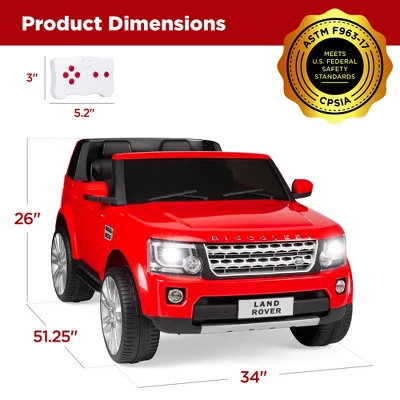 Best Choice Products 12V 3.7 MPH 2-Seater Licensed Land Rover Ride On Car Toy W/ Parent Remote Control 6 Best Choice Products 12V 3.7 MPH 2-Seater Licensed Land Rover Ride On Car Toy W/ Parent Remote Control - Image 6