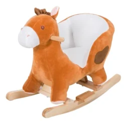 Qaba Kids Ride On Rocking Horse, Plush Animal Toy Sturdy Wooden Rocker With Songs For Boys Or Girls -LITTLE TIKES Shop GUEST 85214499 6e43 403e 96e3 0cb6651ec20a