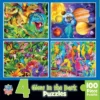 MasterPieces Kids Jigsaw Puzzle Set - Blue Glow 4-Pack 100 Pieces