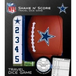 MasterPieces Officially Licsenced NFL Dallas Cowboys Shake N' Score Dice Game For Age 6 And Up