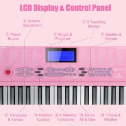 Costway 61-Key Electric Piano Portable Digital Keyboard W/Lighted Key Music Stand Pink 14 Costway 61-Key Electric Piano Portable Digital Keyboard W/Lighted Key Music Stand Pink -LITTLE TIKES Shop GUEST 863f57de b0df 48aa b387 25f1ef47ff0e