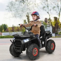 Costway 12V Kids Electric 4-Wheeler ATV Quad 2 Speeds Ride On Car W/MP3&LED Lights