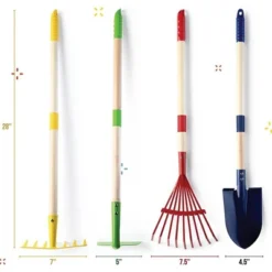 Kids Garden Tool Set Toy 4-Piece - Includes Shovel, Rake, Hoe, Leaf Rake Wooden Gardening Tools For Kids - Play22usa -LITTLE TIKES Shop GUEST 86e18533 43fc 4803 8c98 3d304416cd76