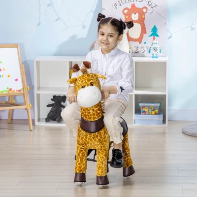 Qaba Baby Stuffed Giraffe Rocking Horse Toy For Girls And Boys, Zoo Animal Plush Ride-on Toy With Soft Feel, Interactive Toy For Kids, Giraffe Gifts 2 Qaba Baby Stuffed Giraffe Rocking Horse Toy For Girls And Boys, Zoo Animal Plush Ride-on Toy With Soft Feel, Interactive Toy For Kids, Giraffe Gifts - Image 2