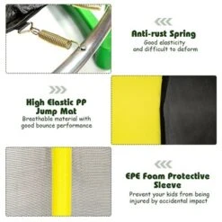 Costway 7 FT Kids Trampoline W/Safety Enclosure Net Spring Pad Indoor Outdoor Heavy Duty YellowBlue -LITTLE TIKES Shop GUEST 87e6babe 7a14 4d73 bce7 6eae961b0a94