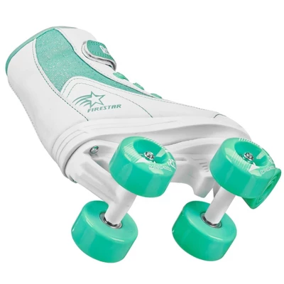 Roller Derby FireStar Youth Kids' Roller Skate - White/Mint 2 Roller Derby FireStar Youth Kids' Roller Skate - White/Mint - Image 2