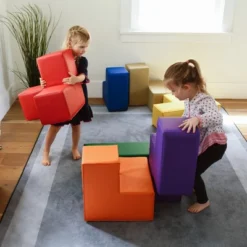 ECR4Kids SoftZone Brainy Soft Foam Blocks, Soma Cube Puzzle, (7-Piece Set) -LITTLE TIKES Shop GUEST 8930e66b 9498 448b 9f26 f75b31259269