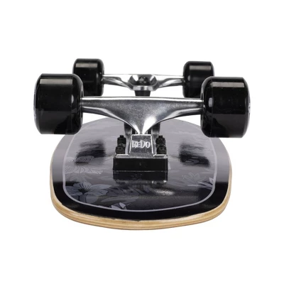 ReDo Skateboard Co. 24" Standard Skateboard - Black Floral 4 ReDo Skateboard Co. 24" Standard Skateboard - Black Floral - Image 4