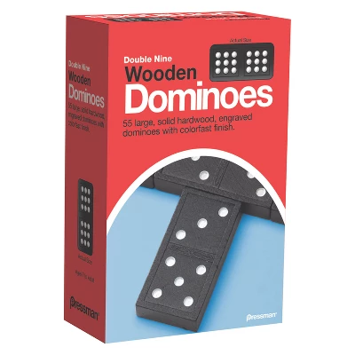 Pressman Double Nine Wooden Dominoes Game, 3 Packs 1 Pressman Double Nine Wooden Dominoes Game, 3 Packs