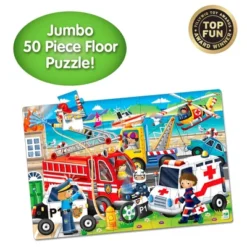 The Learning Journey Jumbo Floor Puzzles Emergency Rescue (50 Pieces)