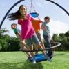 HearthSong Large Vortex Spinning Ring Swing For Multiple Kids