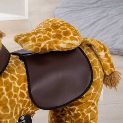 Qaba Baby Stuffed Giraffe Rocking Horse Toy For Girls And Boys, Zoo Animal Plush Ride-on Toy With Soft Feel, Interactive Toy For Kids, Giraffe Gifts 5 Qaba Baby Stuffed Giraffe Rocking Horse Toy For Girls And Boys, Zoo Animal Plush Ride-on Toy With Soft Feel, Interactive Toy For Kids, Giraffe Gifts - Image 5