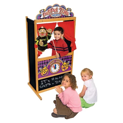 Melissa & Doug Deluxe Puppet Theater - Sturdy Wooden Construction 9 Melissa & Doug Deluxe Puppet Theater - Sturdy Wooden Construction - Image 9