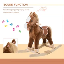 Qaba Kids Plush Toy Rocking Horse Ride On With Realistic Sounds - Brown 9 Qaba Kids Plush Toy Rocking Horse Ride On With Realistic Sounds - Brown -LITTLE TIKES Shop GUEST 8bda7021 f476 4ff5 9e37 aae142b08ead
