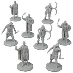 Monster Protectors Unpainted Fantasy Bandit Mini Figures For D&D - 1", 8 Pieces