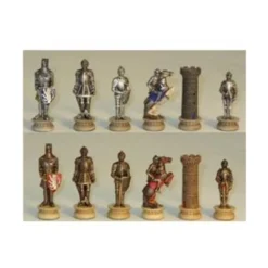 3" Knights In Armor Resin Chessmen Board Game