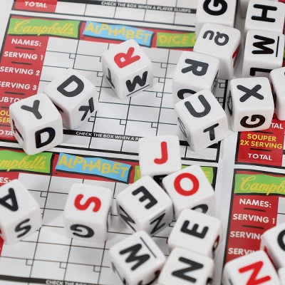 TDC Games Campbell's Alphabet Dice Game, Word Game, Great For Party Favors, Travel Games, Family Games, Camping Games, Games For Family Game Night, 2 TDC Games Campbell's Alphabet Dice Game, Word Game, Great For Party Favors, Travel Games, Family Games, Camping Games, Games For Family Game Night, - Image 2
