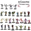 Monster Protectors Painted Fantasy Mini Figures For D&D - 1", 28 Pieces