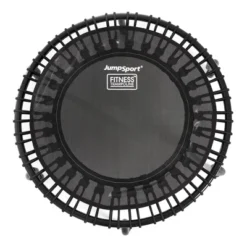 JumpSport 220 In Home Cardio Fitness Rebounder Mini Trampoline With Premium Bungees And Workout DVD, Safe, Sturdy And Gentle On The Body, Black
