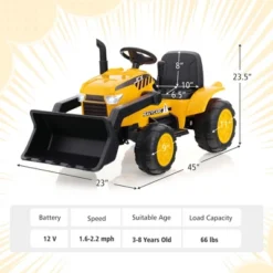 Costway 12V Kids Ride On Excavator Digger Electric Bulldozer Tractor RC With Light & Music -LITTLE TIKES Shop GUEST 8f10a822 60c8 4447 8093 1a81d8b3a1ee