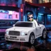 Aosom Bentley 12V Ride On Car With Remote Control, Battery Powered Car With Suspension, Startup Sound, Forward & Backward Function, LED Lights, MP3, Horn, Music, 2 Motors, For 37-72 Months