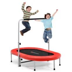 Costway 50'' Trampoline For 2 People Foldable Rebouncer W/Adjustable Handrail RedBlue -LITTLE TIKES Shop GUEST 92a54bab e2fb 45c3 9468 72c3e8c1cf9c