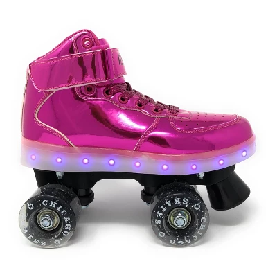 Chicago Skates Pulse Light-Up Quad Roller Skate - Pink 1 Chicago Skates Pulse Light-Up Quad Roller Skate - Pink