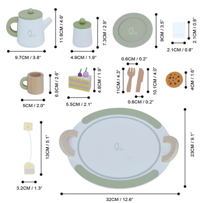 Teamson Kids Little Chef Frankfurt 20-pc. Wooden Play Kitchen Tea Party Set 2 Teamson Kids Little Chef Frankfurt 20-pc. Wooden Play Kitchen Tea Party Set - Image 2