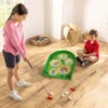 HearthSong Arcade Golf Putting Game For Kids With Two Golf Clubs And Six Golf Balls