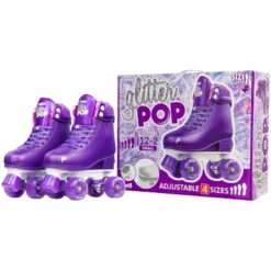 Crazy Skates Adjustable Roller Skates For Girls - Glitter Pop Collection - Size Adjustable To Fit Four Sizes -LITTLE TIKES Shop GUEST 934c3720 9d12 41c6 b425 efe09f18b482